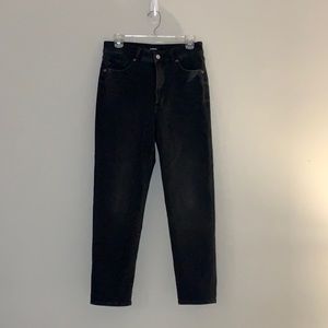 Express Size 6 Washed Black Mom Jean